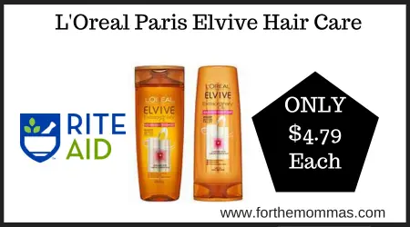 Coupon Deal at Rite Aid on L'Oreal Paris Elvive Hair Care