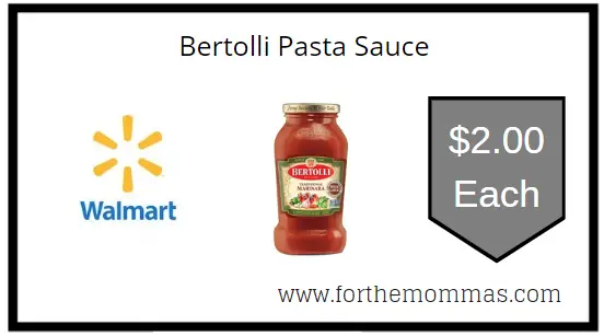 Coupon Deal at Walmart on Bertolli Pasta Sauce