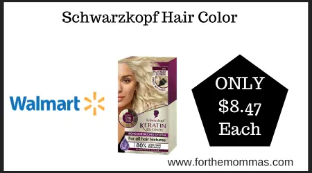 Coupon Deal at Walmart on Schwarzkopf Hair Color