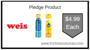 Coupon Deal at Weis on Pledge Product