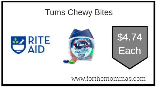 Coupon Deal at Rite Aid on Tums Chewy Bites