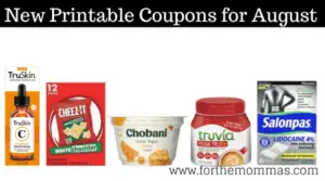 New Coupons For August Over $121 In Savings